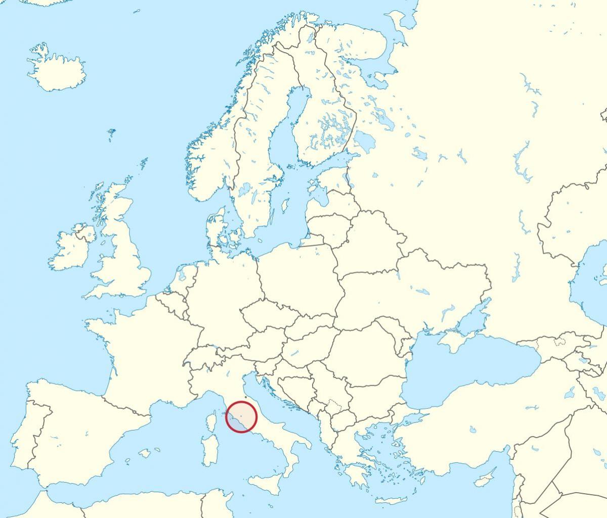 Mapa Vatikán európe