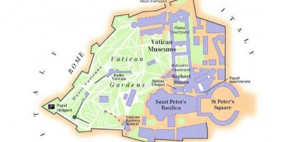 Mapa Vatikánskych múzeí a sixtínskej kaplnky