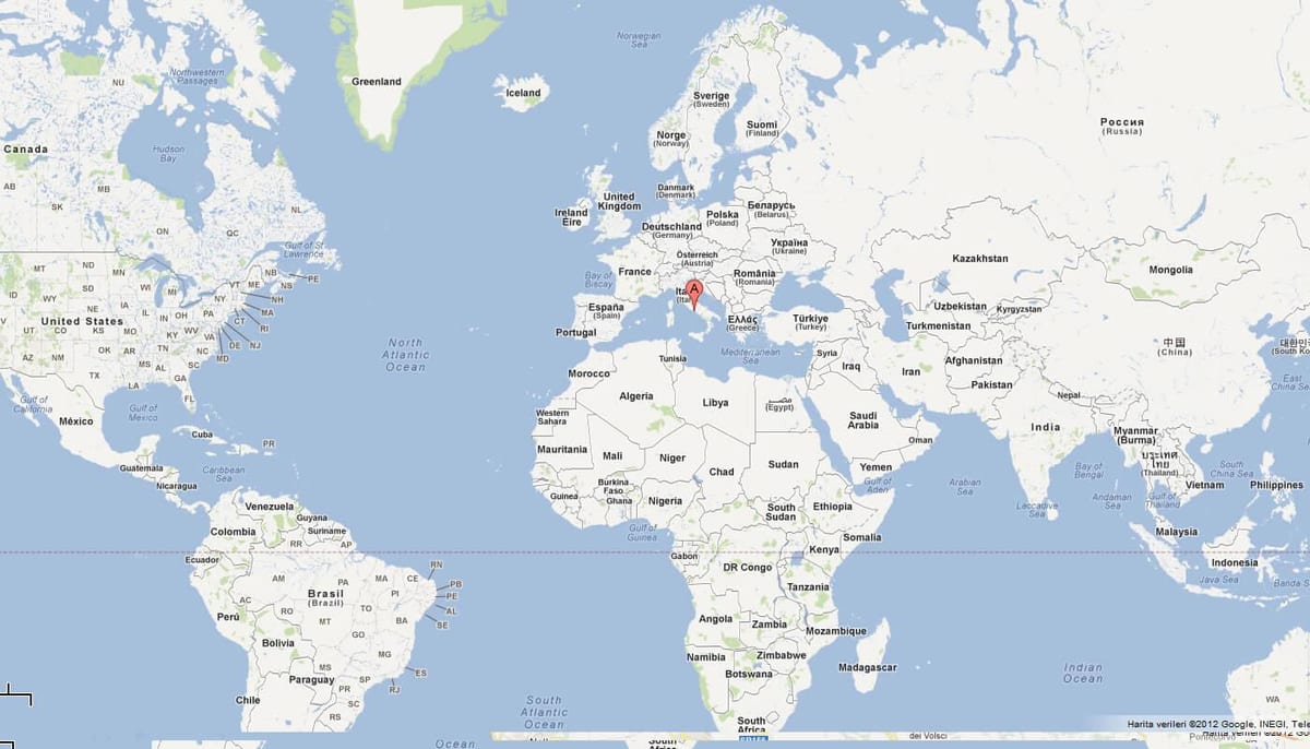 Mapa Vatikán miesto na