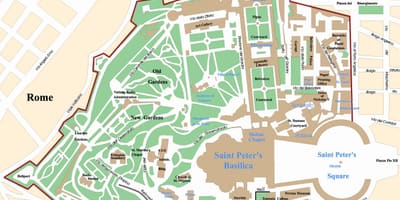 Mapa Vatikánskeho na